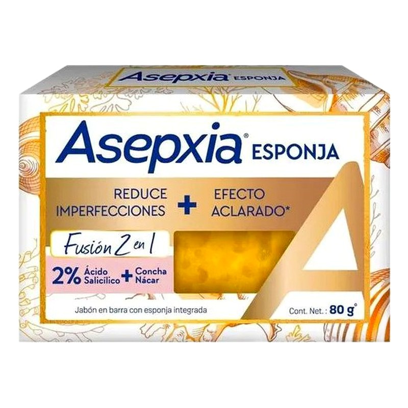 JABON ASEPXIA ESPONJA Barra x 80 g Lab. GENOMA LAB. (GENO)