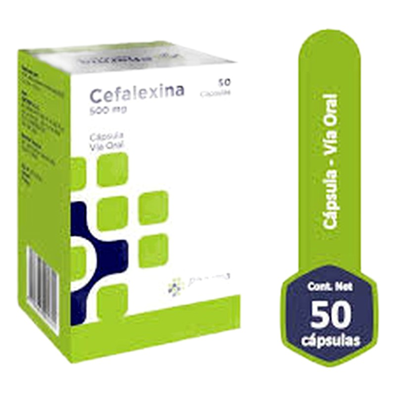 CEFALEXINA 500mg x 50 Capsulas Lab. OQCORP SAC