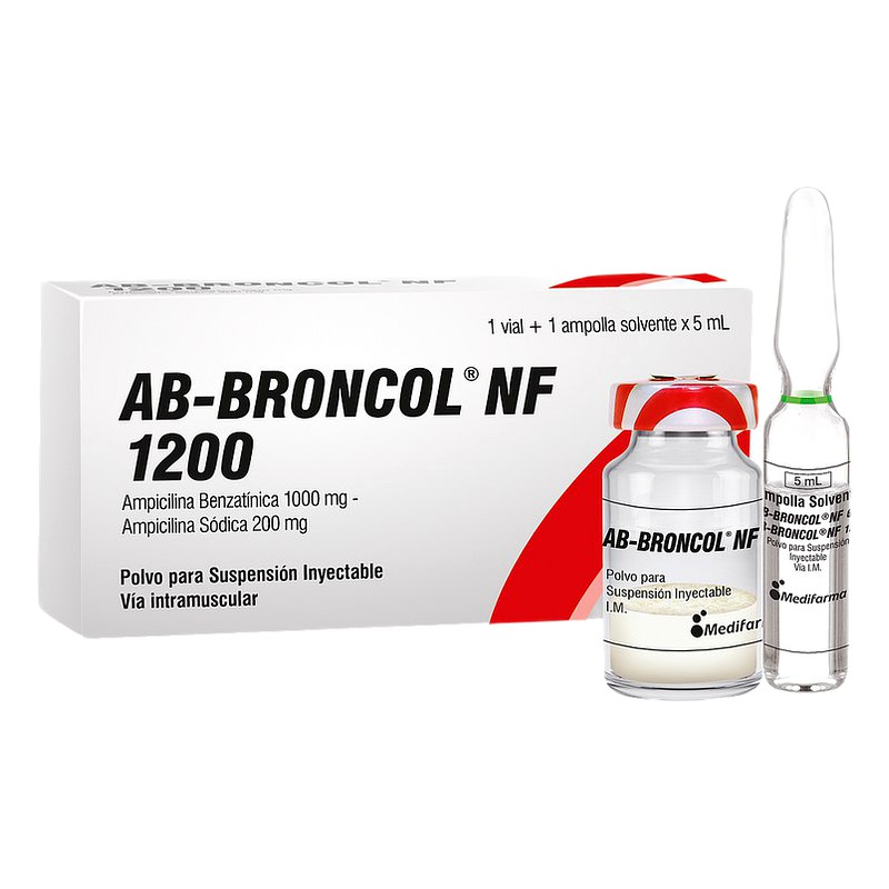 AB-BRONCOL NF 1200MG POLVO PARA SUSPENSION INYECTABLE X 1AMP. X 5ML  Lab. MEDIFARMA 