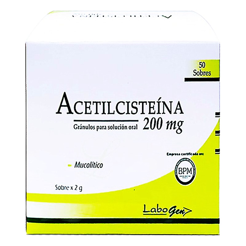 ACETILCISTEINA 200mg x50sobres  Lab. LABOGEN