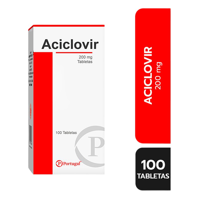 ACICLOVIR 200 mg x 100 Tabletas Lab. PORTUGAL