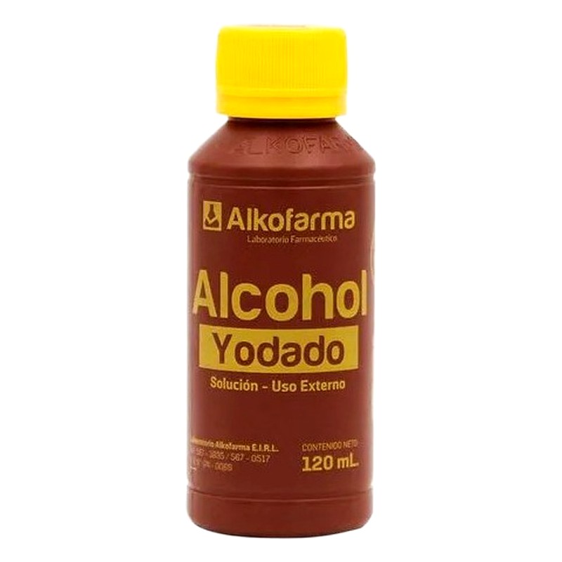 ALCOHOL YODADO x120ml Lab. ALKOFARMA