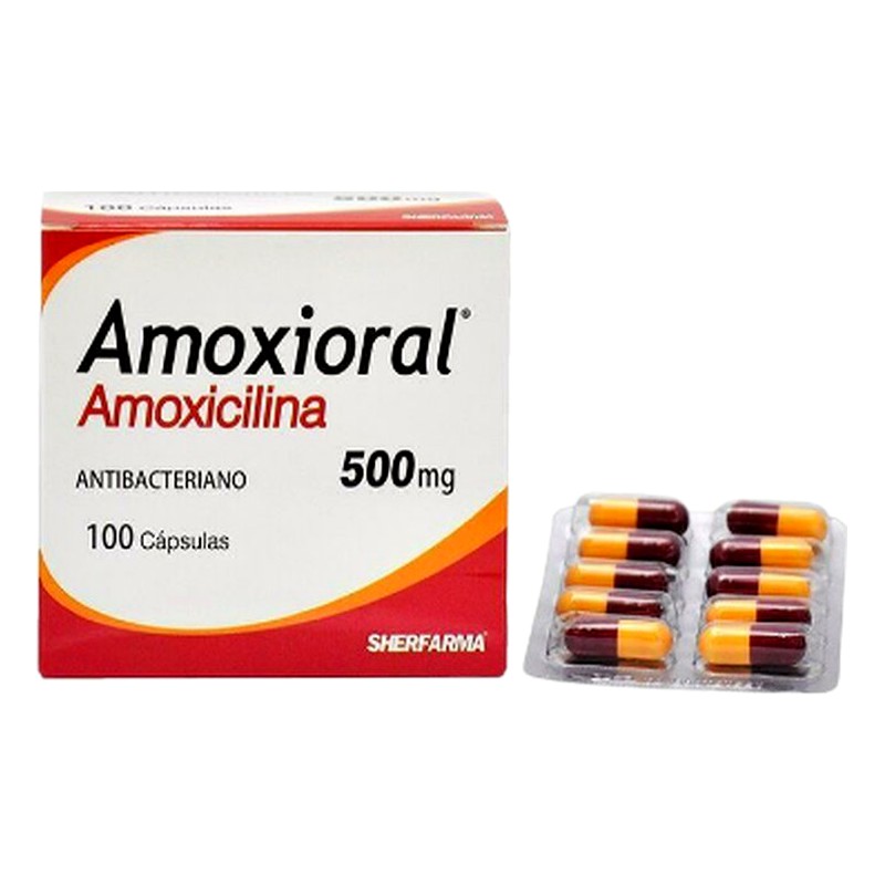 AMOXIORAL (amoxicilina) 500mg x 100 Capsulas Lab. SHERFARMA