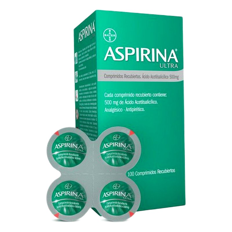 ASPIRINA ULTRA (acido acetilsalicilico) 500 mg x 100 tab.rec. Lab. BAYER PERU S.A. (BAYE)
