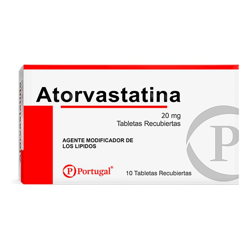ATORVASTATINA 20mg  x100tab. recubierta  Lab. PORTUGAL