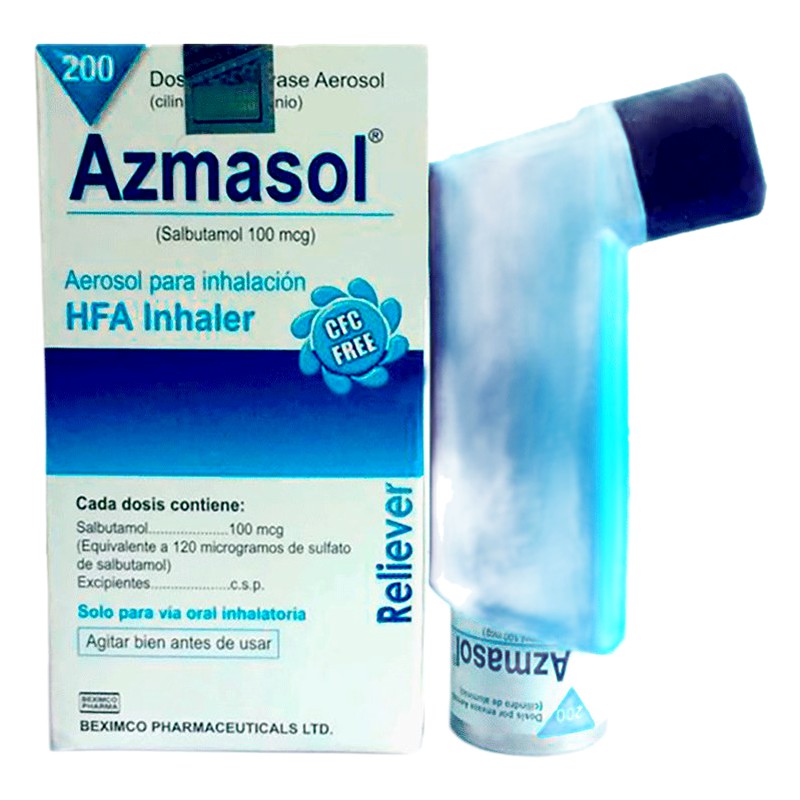 AZMASOL (Salbutamol) 100mcg  Aerosol Para Inhalación x 200 Dosis Lab. GENERICOS (GENE)