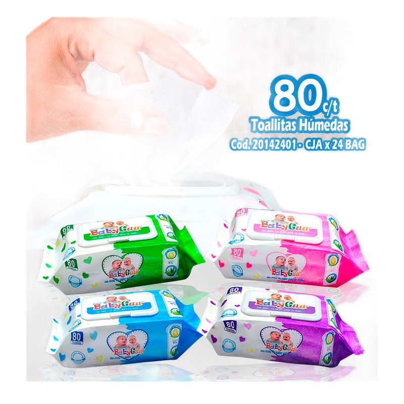TOALLITAS HUMEDAS BABYGUU x 80 UNID Lab. APPLE (APPL)