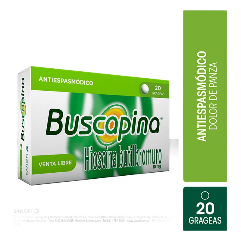 BUSCAPINA 10mg CAJA  x 20 GRAGEAS LAB. SANOFI