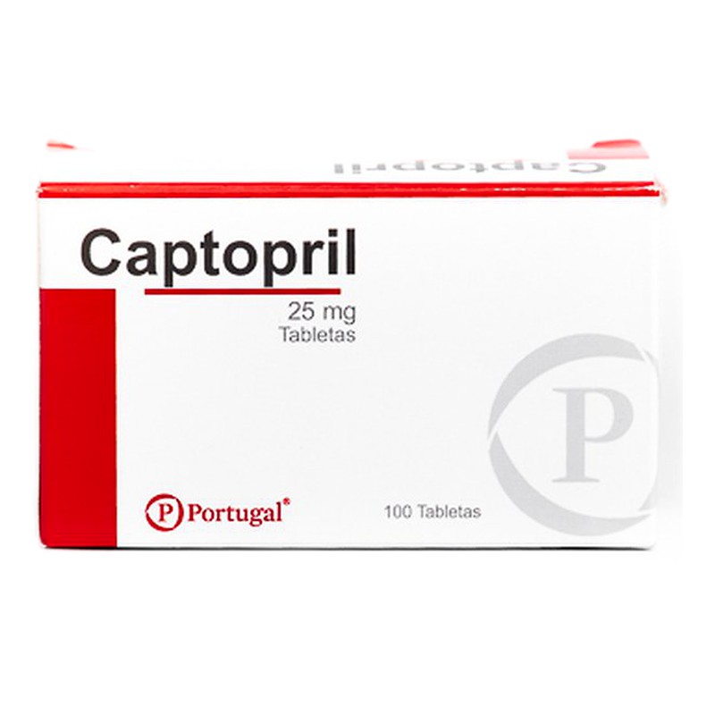CAPTOPRIL 25mg x100 tabletas  Lab. PORTUGAL