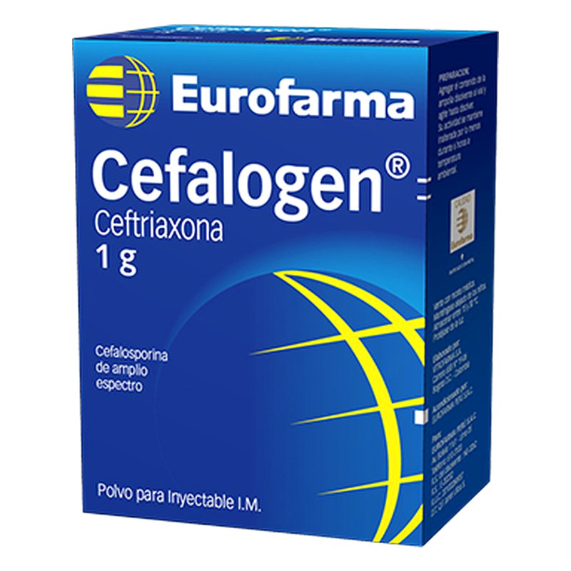 CEFALOGEN (Ceftriaxona) 1g Polvo Para Solución Inyectable x 1Viale Lab. FARMACEUTICA LATINA SAC (FAR)