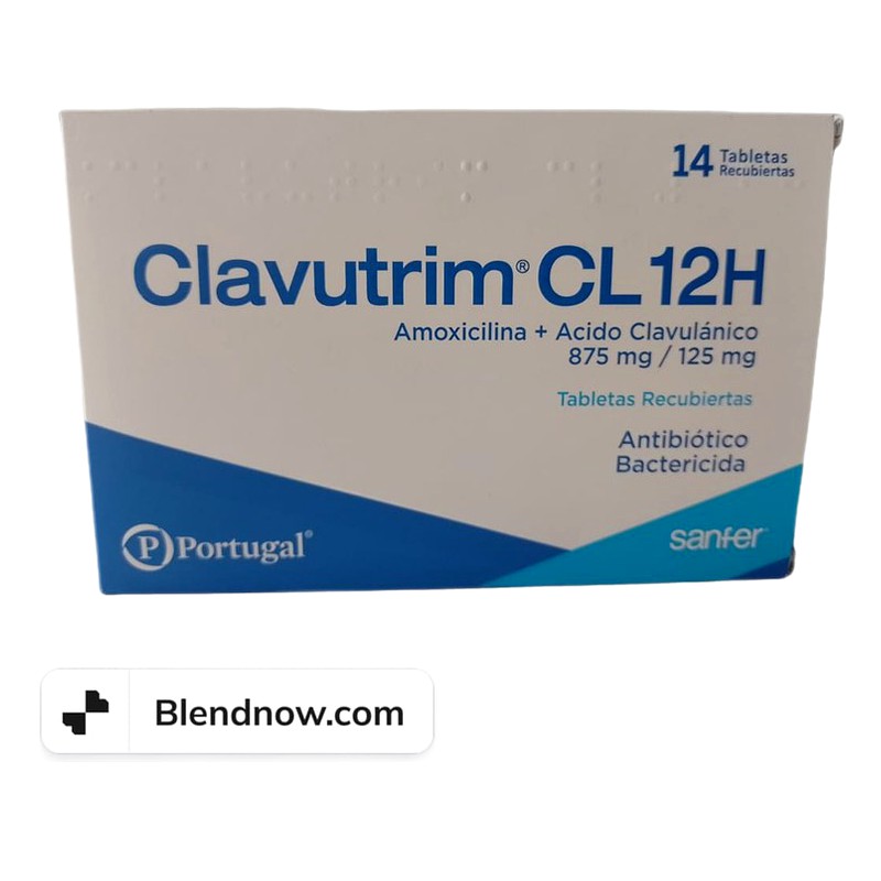 CLAVUTRIM CL 12H 875mg/125mg x 14Tabletas Lab. PORTUGAL 