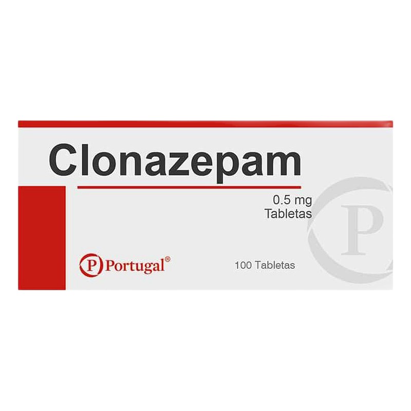 CLONAZEPAM 0.5mg x 100 Tabletas Lab. PORTUGAL