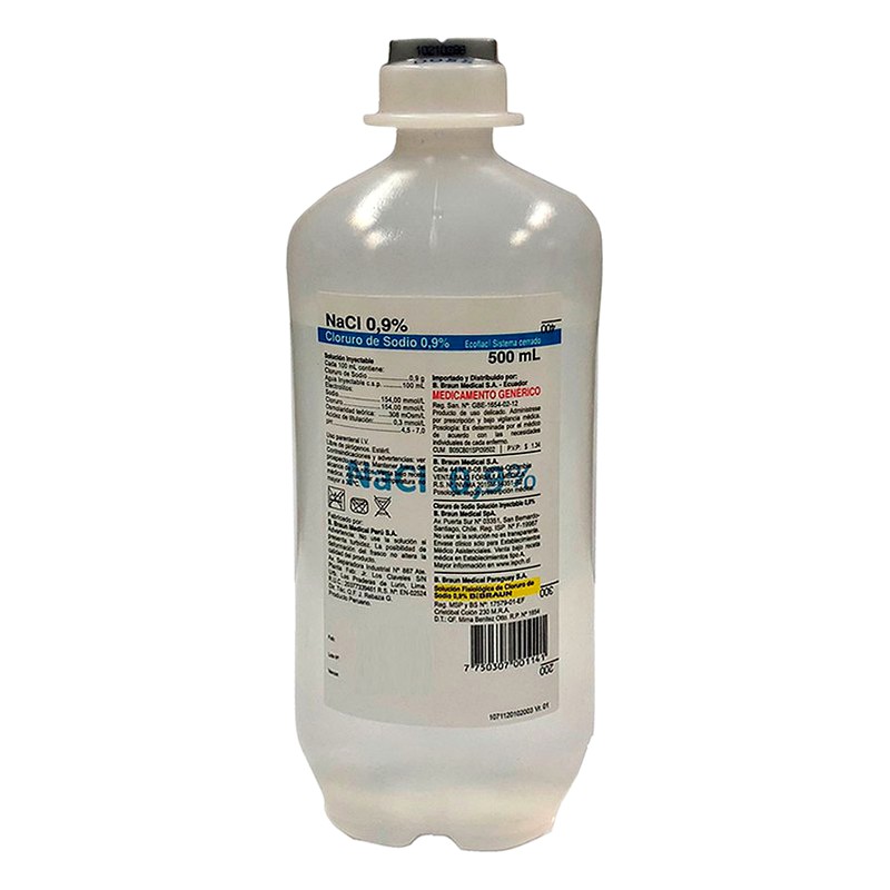 CLORURO  DE SODIO 0.9% x 250 ml Lab. BRAUN
