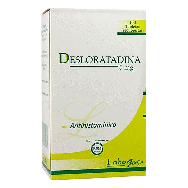 DESLORATADINA 5mg x100 TAB. RECUBIERTAS Lab. LABOGEN 