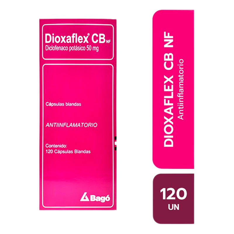 DIOXAFLEX CB 50mg x 120 Capsulas Blandas Lab. BAGO 