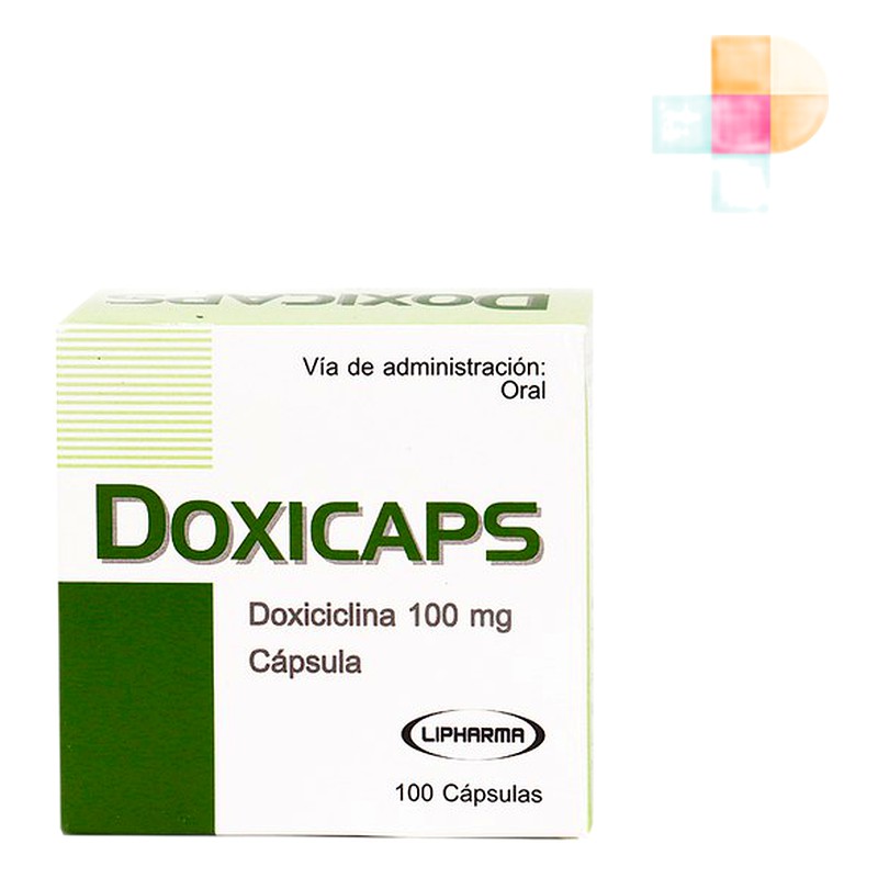 DOXICAPS (doxiciclina) 100 mg x 100 CAP. Lab. LIPHARMA (LIPHA)