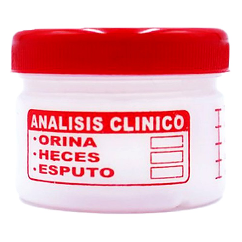 ENVASE - FRASCO (ANALISIS) C/TAPA ROJA  Lab. QUIRURGICOS (QUIR)