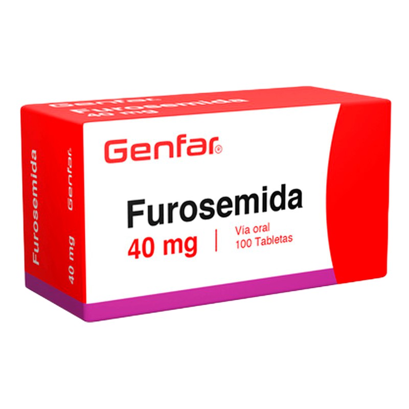 FUROSEMIDA 40 mg x 100 Tabletas Lab. GENFAR