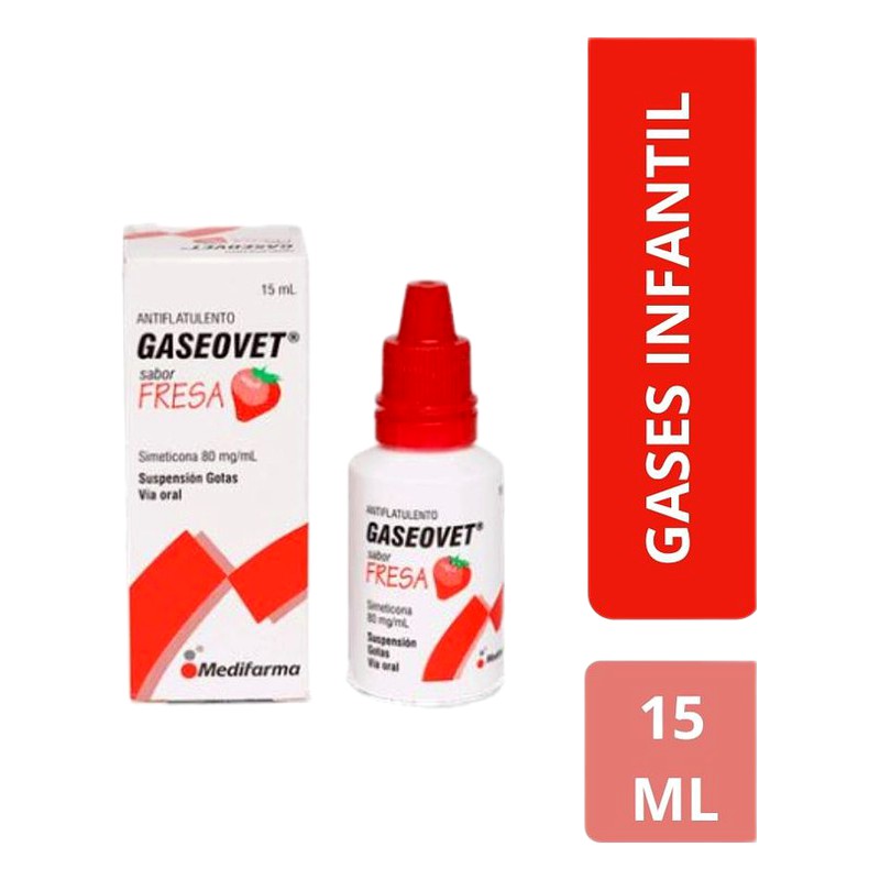 GASEOVET FRESA (Simeticona) 80mg/ml Suspensión Oral Gotas x15ml  Lab. MEDIFARMA S.A. (MEDI)