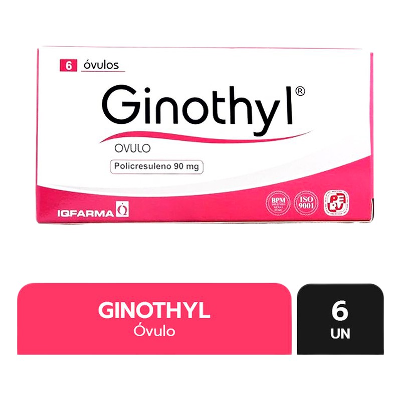 GINOTHYL 90MG X 6 OVULOS Lab. INST.QUIMIOTERAPICO (IQFARMA) (IQFA)