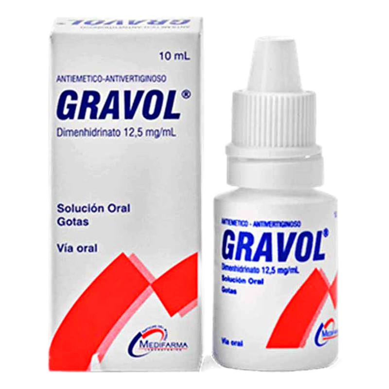 GRAVOL (dimenhidrinato) 12.5mg x gts x 10ml  Lab. MEDIFARMA S.A. (MEDI)