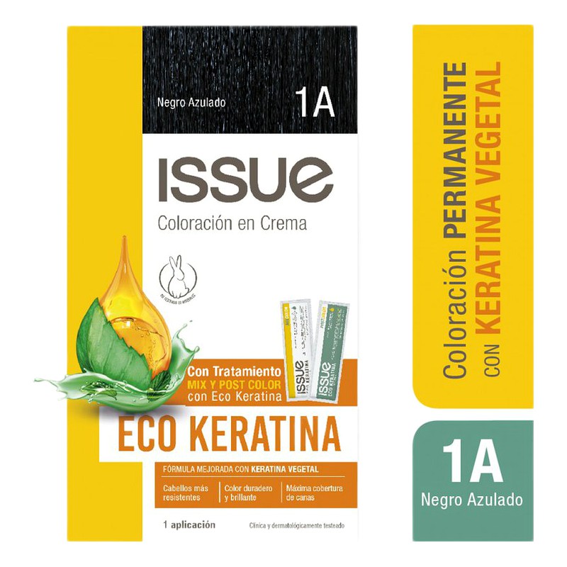 TINTE ISSUE  #1A  NEGRO AZULADO  SACHET x 47g  Lab. INDUBELL (ISSU)