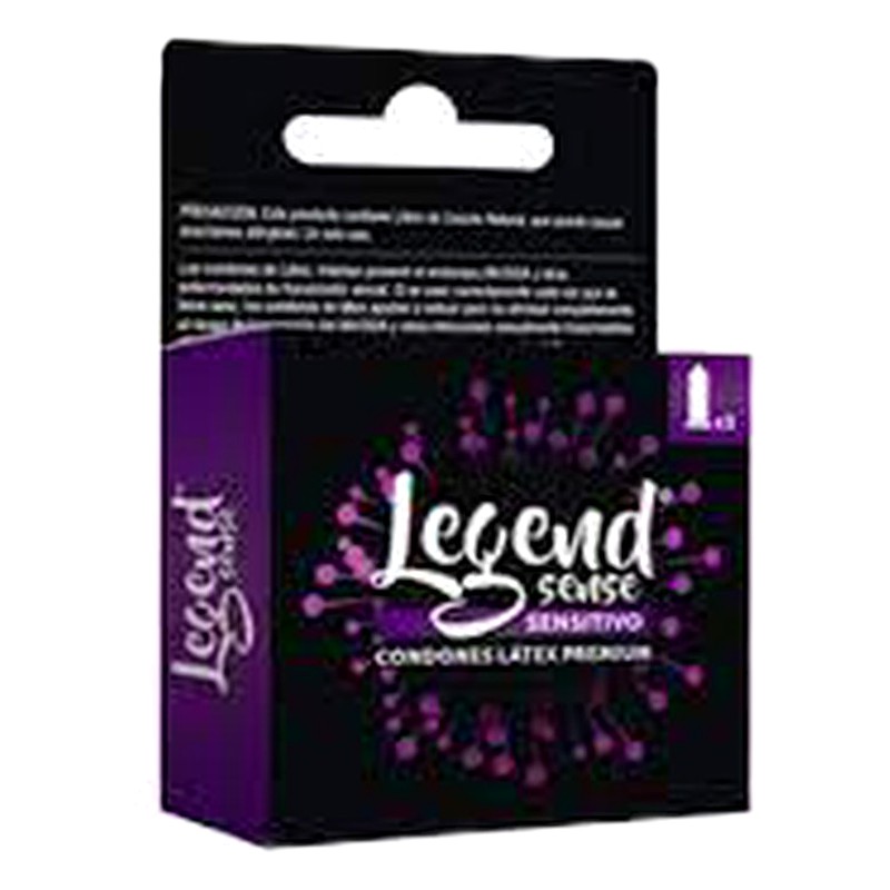 PRESERVATIVO LEGEND SENSITIVO x 3 Unid. Lab.  MAZALI (ZAID)