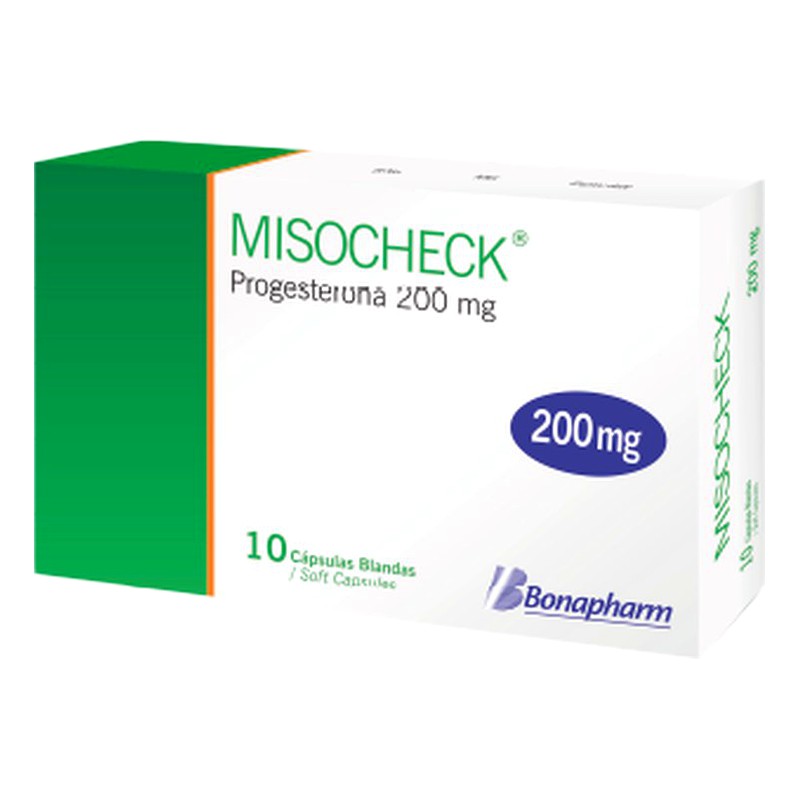 MISULONA (progesterona) 200mg x 10 CAP. blandas Lab. BONAPHARM 