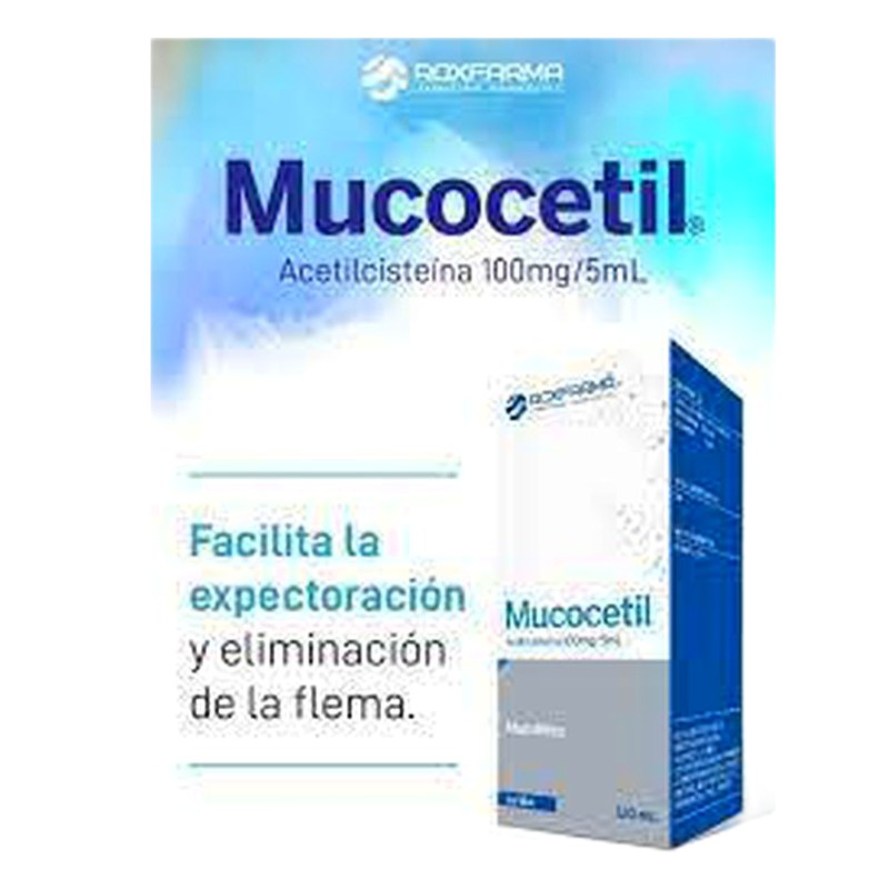 MUCOCETIL (acetilcisteina) 100mg/5mg x 120ml JBE Lab. ROXFARMA S.A. (ROXF)