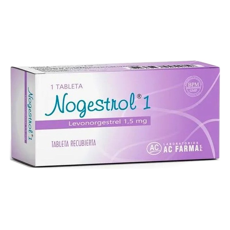 NOGESTROL 1 (Levonorgestrel) 1.5 mg x 1 Tableta Recubierta Lab. AC FARMA S.A. (ACFA)