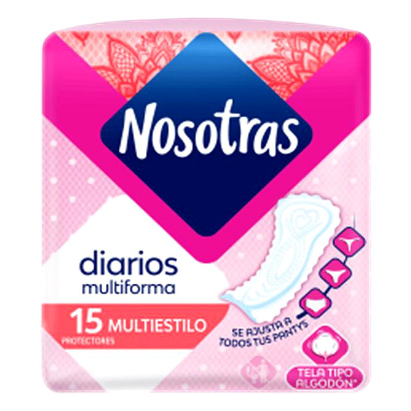 PROTECTORES DIARIOS NOSOTRAS / MULTIESTILO (ROSADO) x15unid Lab. NOSOTRAS 