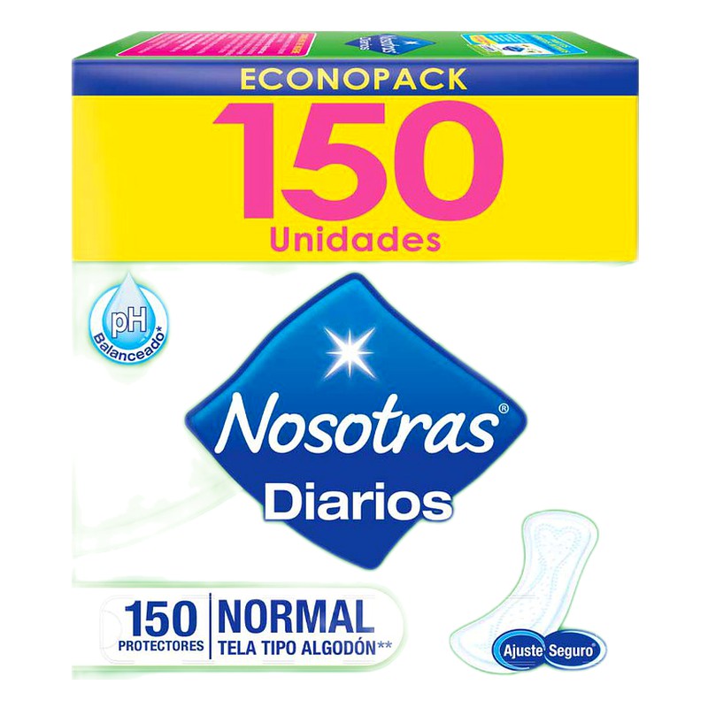 PROTECTORES DIARIOS NOSOTRAS / NORMAL (VERDE) X 150 UNID. Lab. NOSOTRAS (NOST)