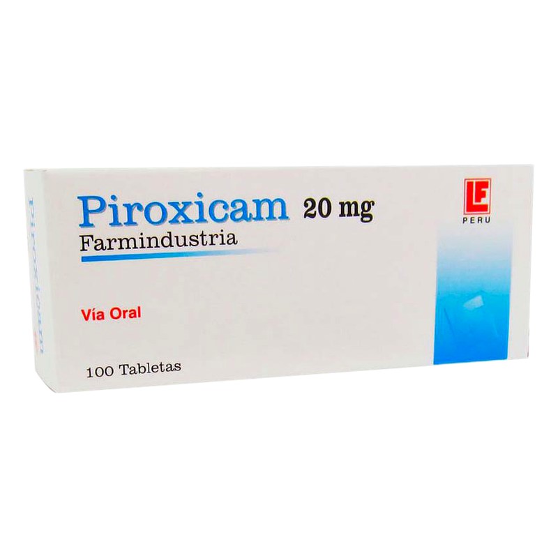 PIROXICAM 20mg x 100 TABLETAS  Lab. FARMINDUSTRIA 