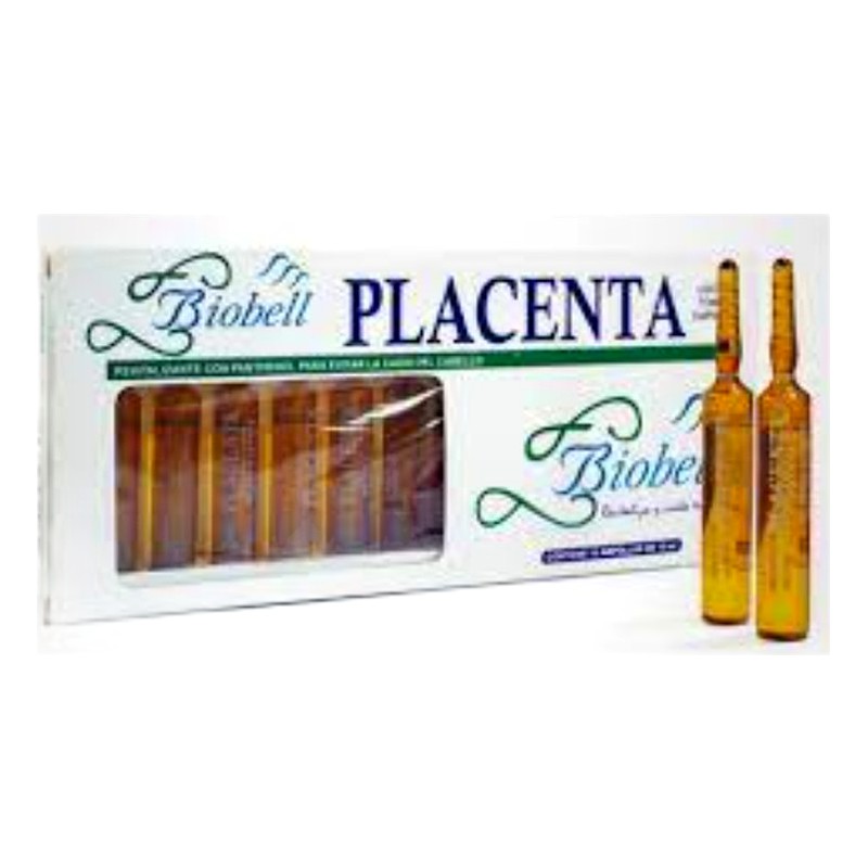 LOCION CAPILAR PLACENTA BIOBELL x 12 Ampollas x 15ml
