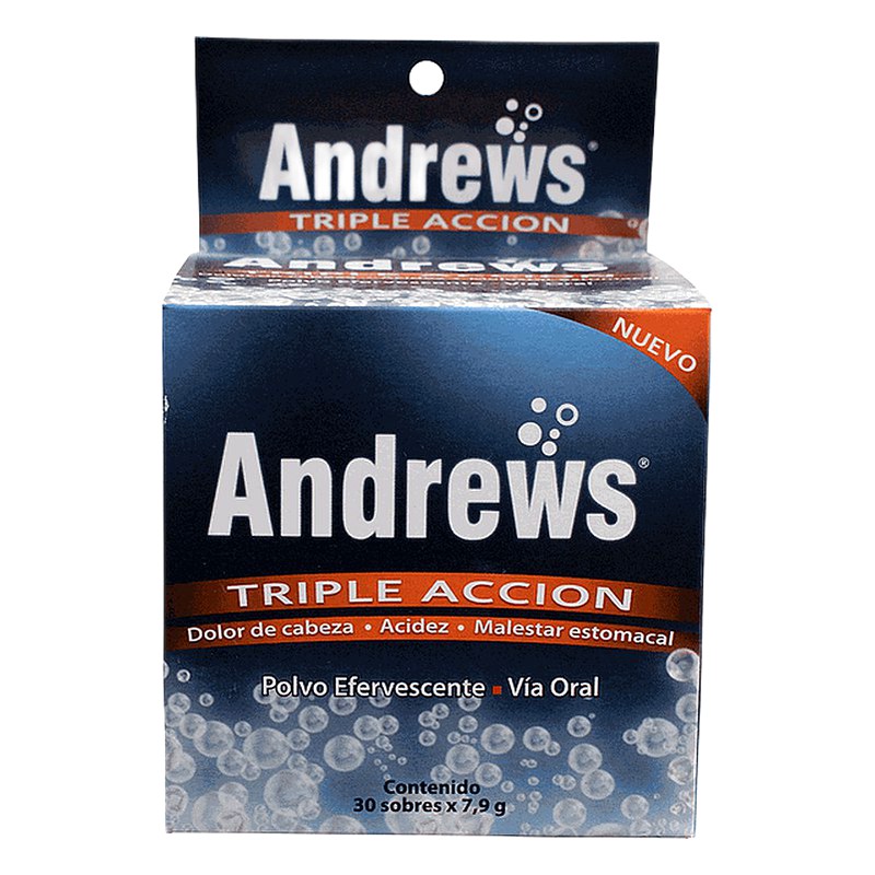 SAL DE ANDREWS TRIPLE ACCION  x 30sobres Lab. MEDIFARMA
