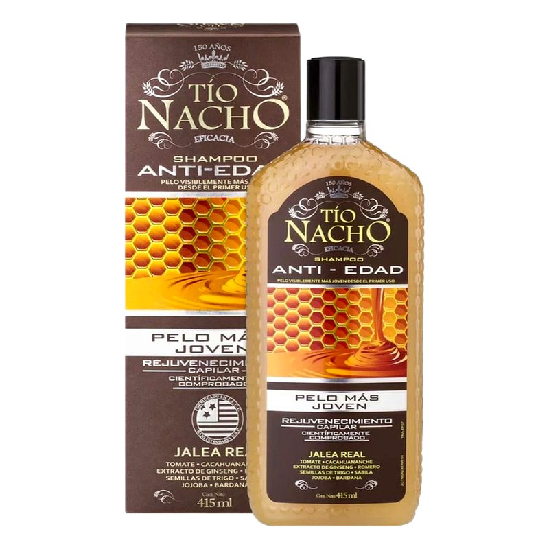 SHAMPOO TIO NACHO ANTI-EDAD Frasco x 415 ml Lab. GENOMA LAB. (GENO)