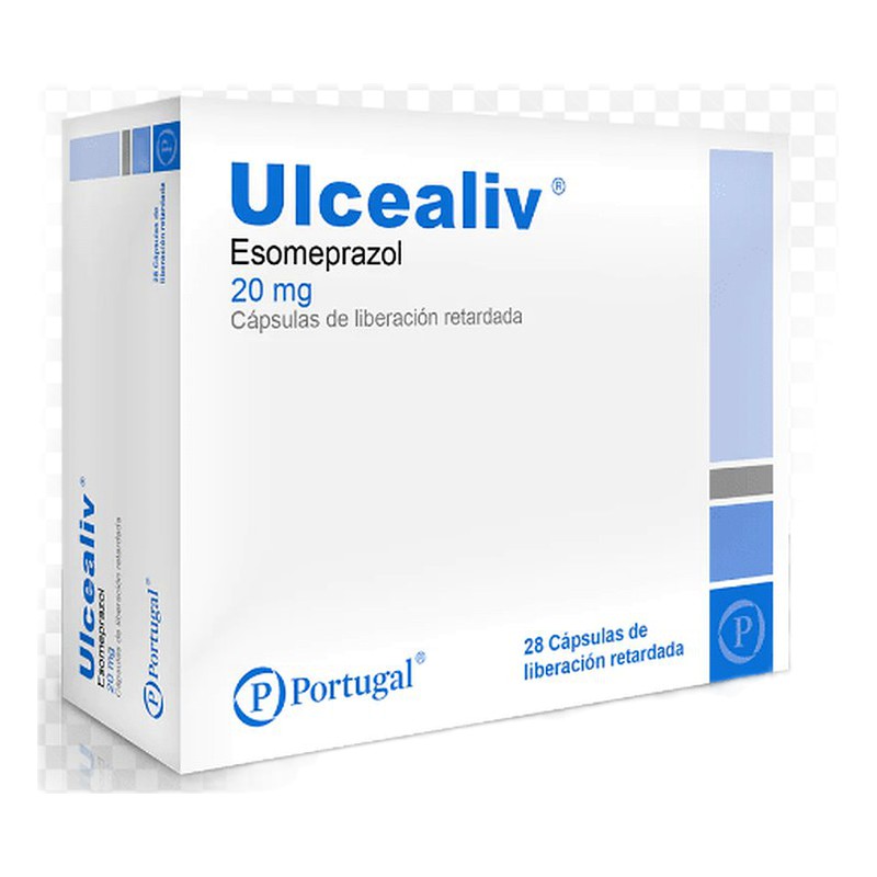 ULCEALIV (Esomeprazol) 20mg x 30 Capsulas de Liberación Retardada Lab. PORTUGAL 