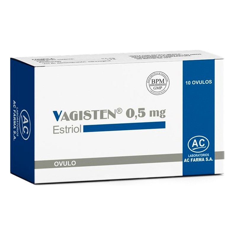 VAGISTEN (estriol) 0.5mg x 10 OVULOS Lab. AC FARMA S.A. (ACFA)