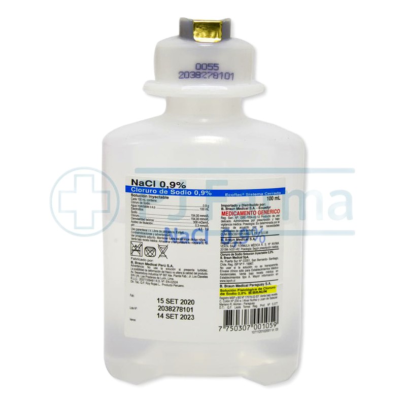 CLORURO DE SODIO 9% Solucion Para Perfusion x 100 ml Lab. DCFS