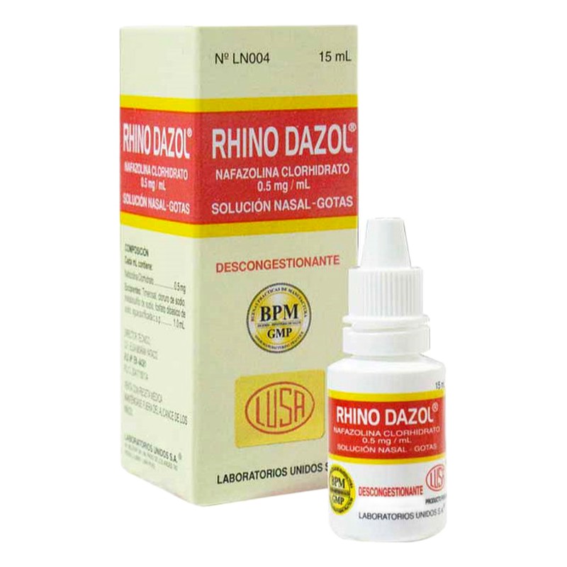 RHINO DAZOL 0.5mg/ml SOL. NASAL x 15ml Lab. LABORATORIOS UNIDOS S.A.