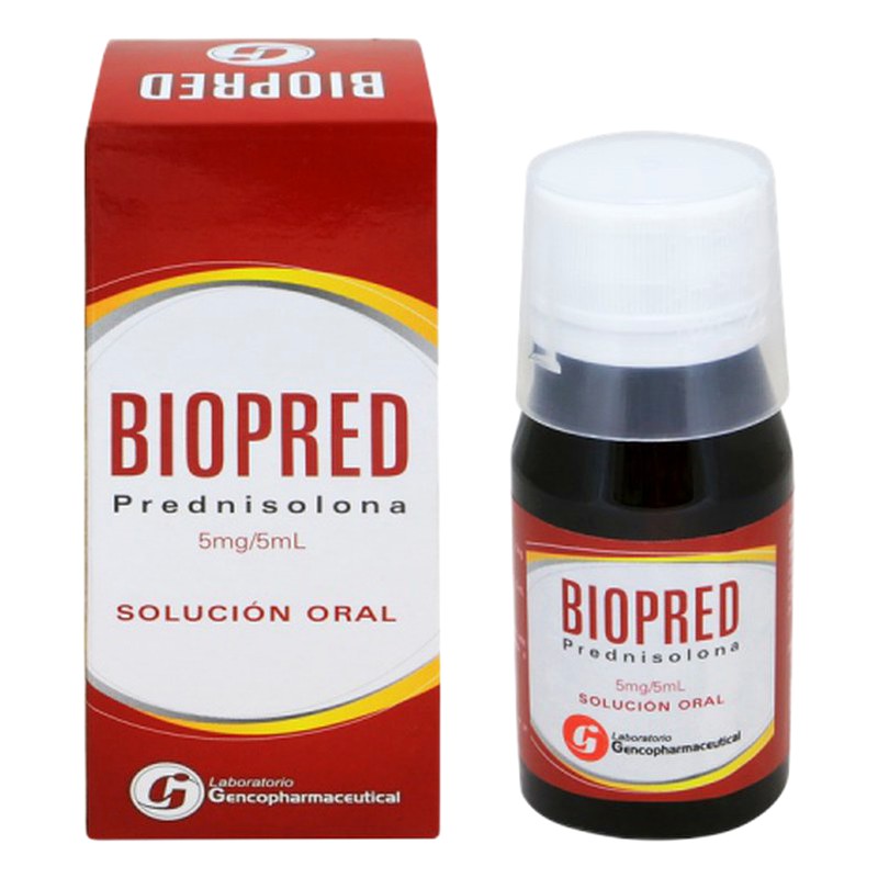 BIOPRED (prednisolona) 5mg/5ml x 60ml SOLUCION ORAL  Lab. GENCOPHARMACEUTICAL  