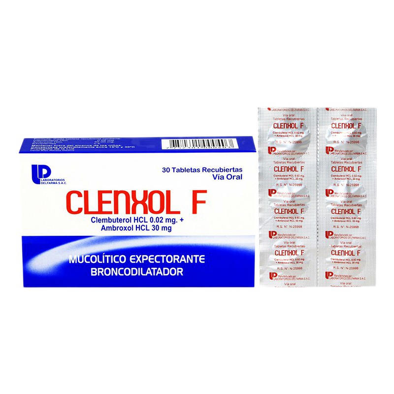 CLENXOL F  0.02 mg + 30mg x 30 TAB. Lab. DELFARMA