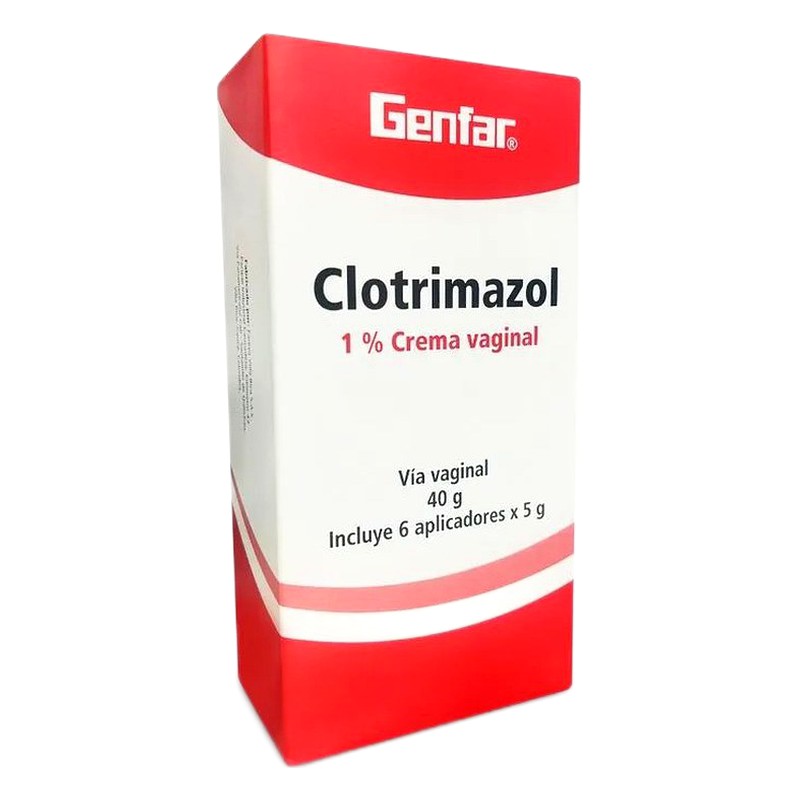 CLOTRIMAZOL 1% CREMA VAGINAL x 40g. + 6 APLICADORES Lab.GENFAR