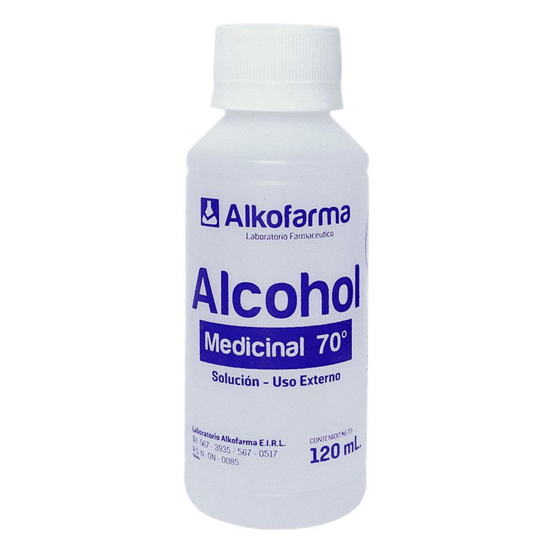 ALCOHOL MEDICINAL  70° X 120 ML ALKOFARMA