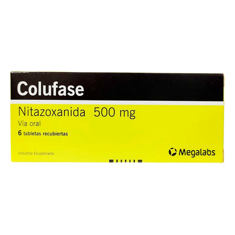 COLUFASE (nitazoxanida) 500mg x 6 TAB. Lab. MEGA