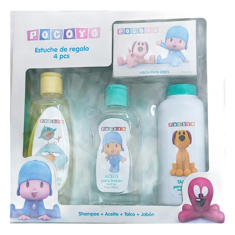 SET POCOYO X 4 SHAMPOO+ACEITE+TALCO+JABON Lab. ZINKYA SA