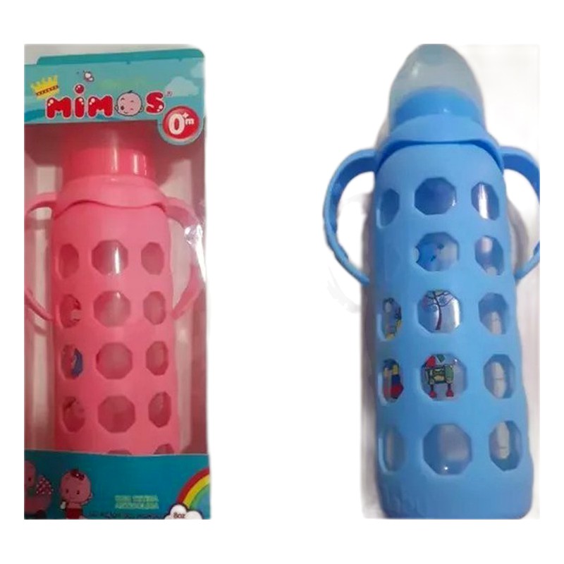  BIBERON DE VIDRIO MIMOS ANTICOLICO 0+ Meses x 240 ml (8 OZ) Lab. MIMOS CODIGO: BO452