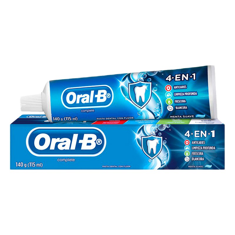 PASTA DENTAL ORAL B  COMPLETE 4 EN 1 x 120g (100 ml) 