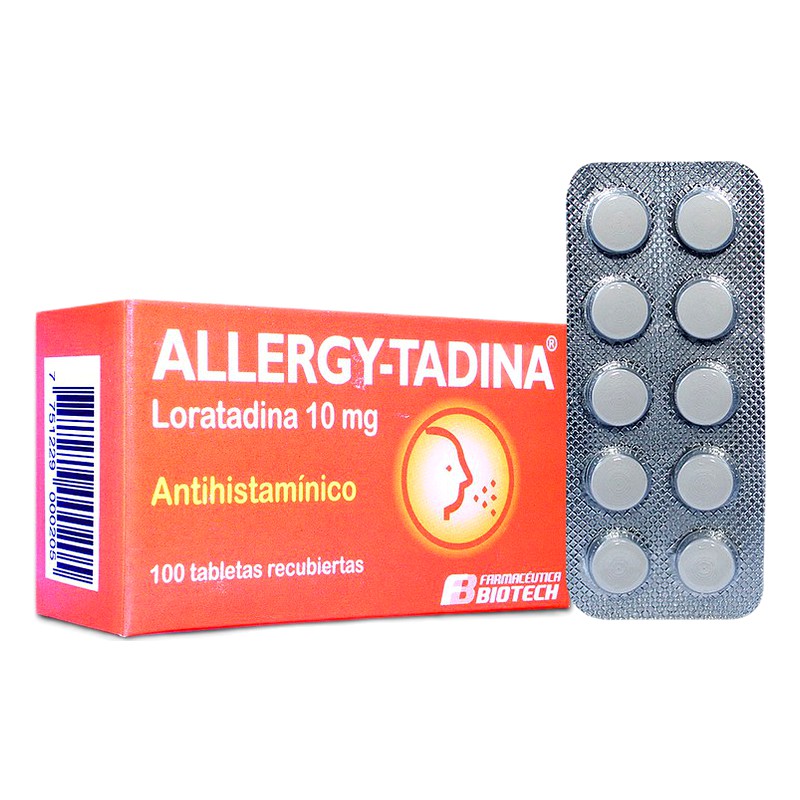 ALLERGY-TADINA (loratadina) 10mg x 100 TAB. Lab.FARMACEUTICA BIOTECH