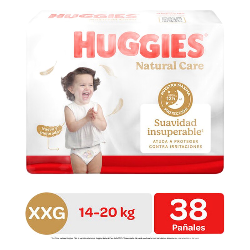 PAÑAL HUGGIES NATURAL CARE X 38 UNID (EMPAQUE INDIVIDUAL)
